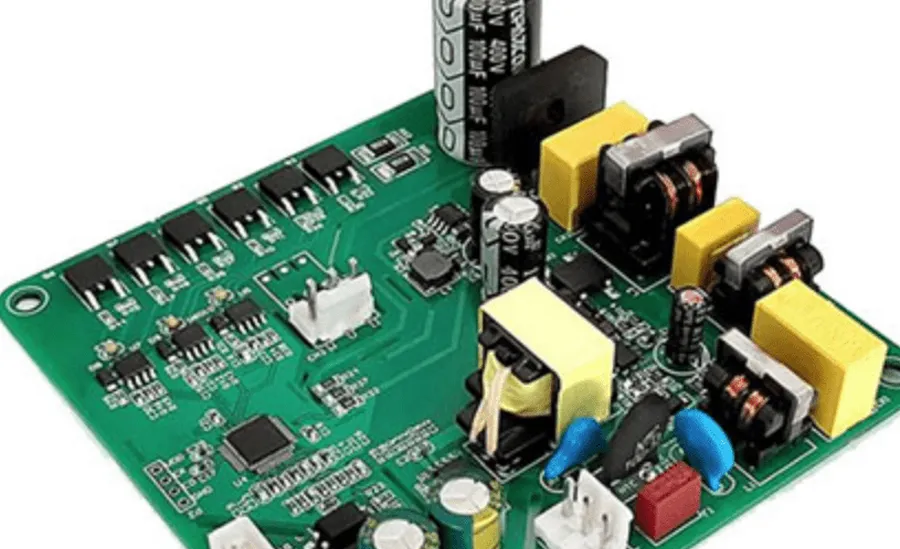 A close-up of a PCB manufactured by TTM Technologies.