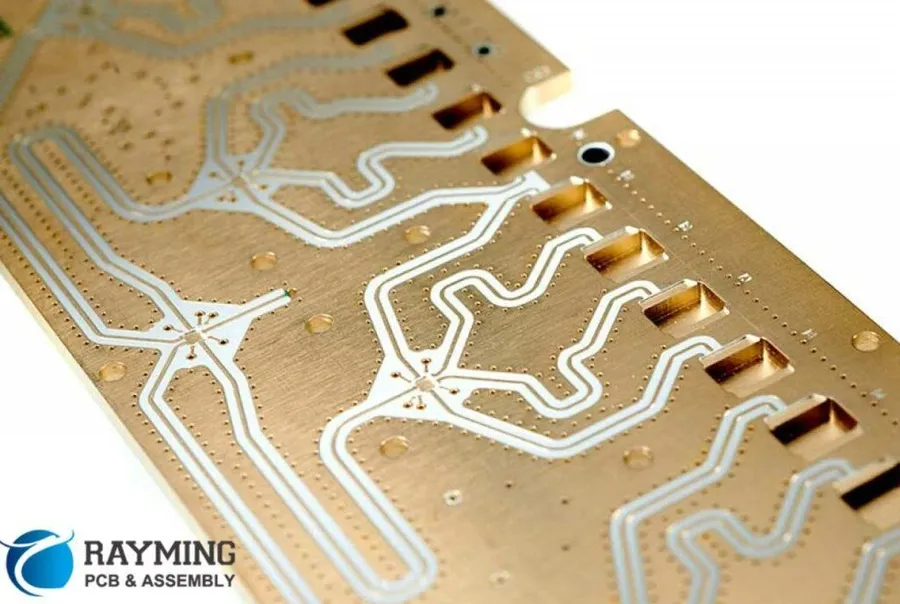 A manufactured Teflon PCB circuit board.