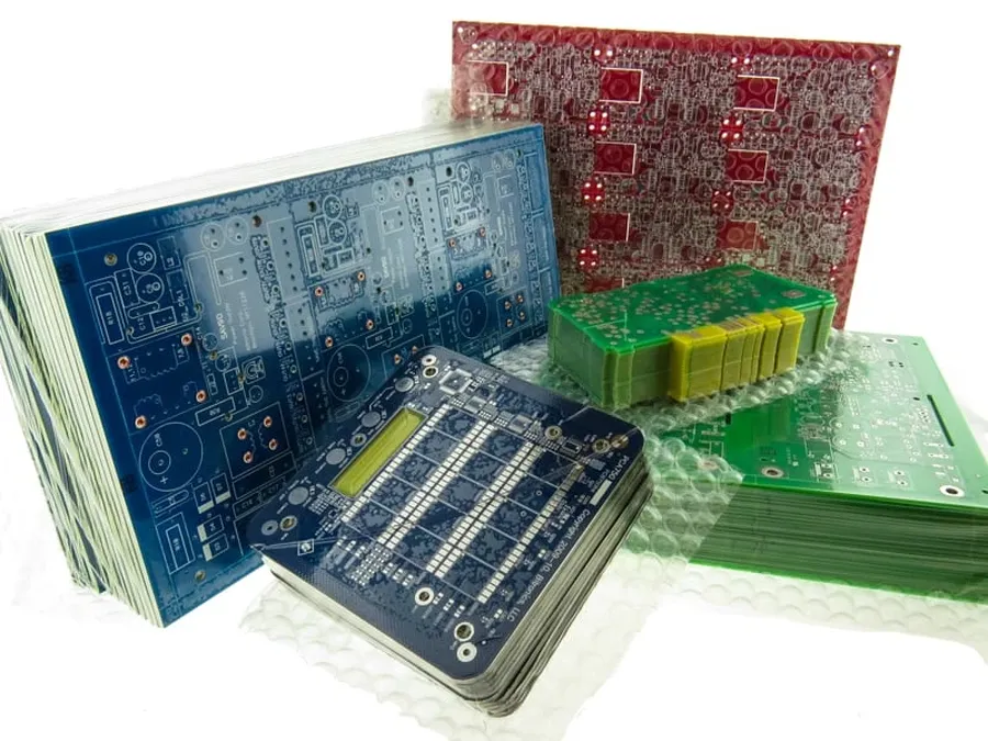 A collection of different PCBs from various manufacturers.