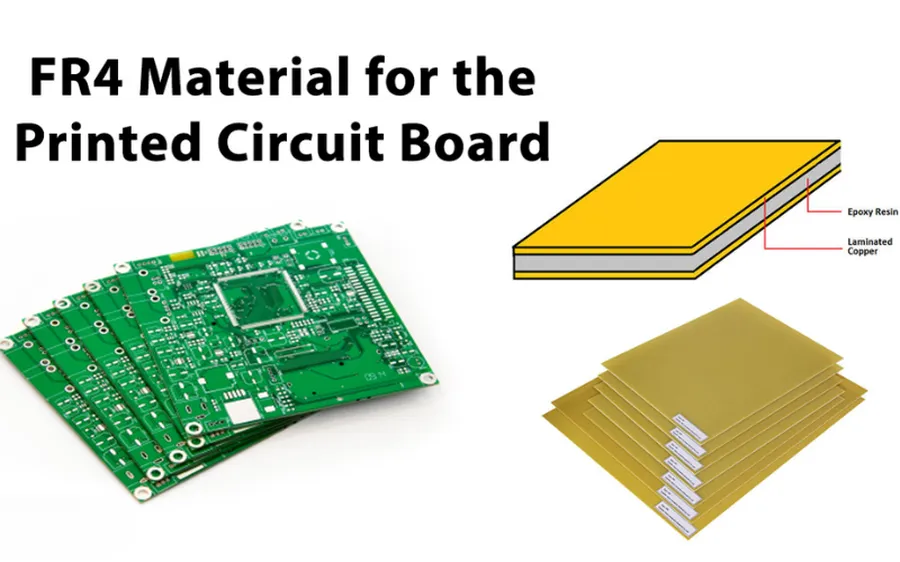 A sheet of FR-4 material used for PCBs.