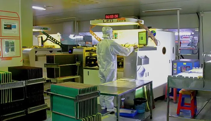 A view of a PCB manufacturing factory in Europe.
