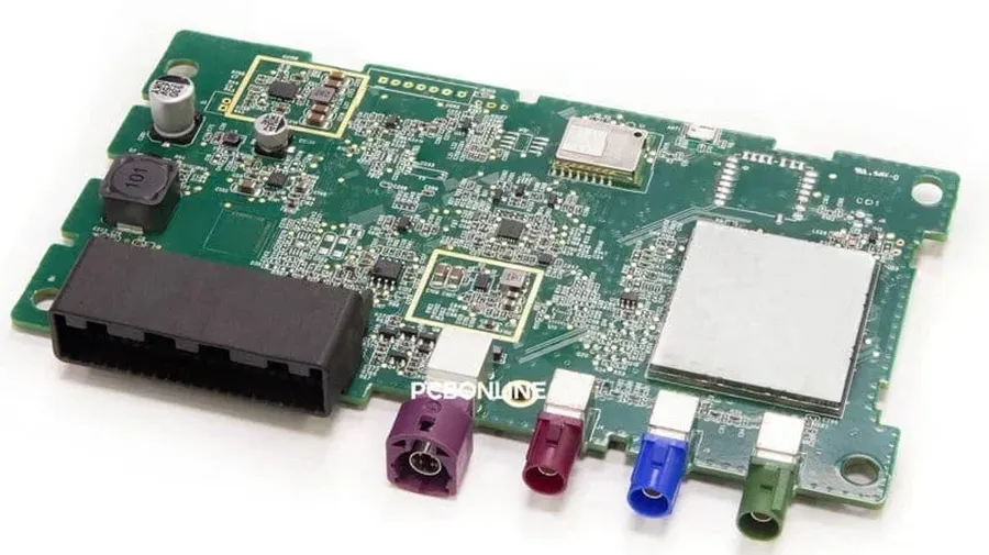 A small batch of assembled printed circuit boards.