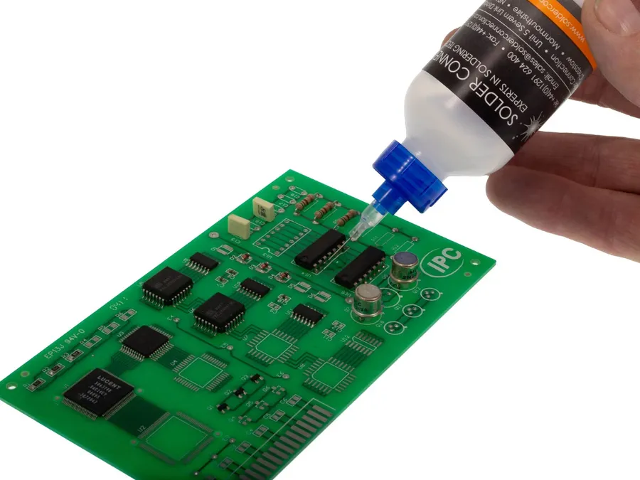 Various PCB consumables such as ink and solder paste.
