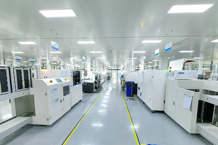 A view of a PCB assembly factory in the USA.