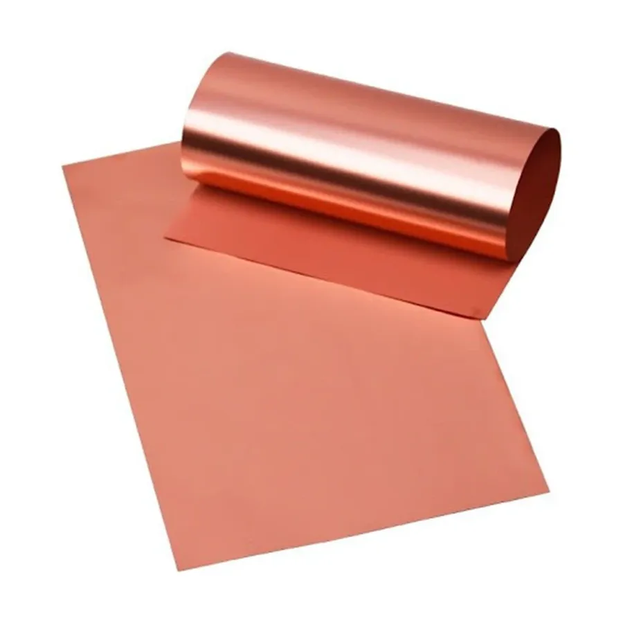 Rolls of copper foil used in PCB manufacturing.