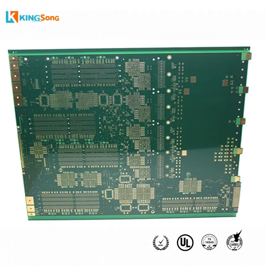 A close up of a PCB board showcasing its high precision design and manufacturing.