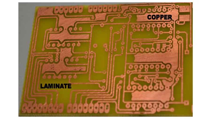 Various types of copper clad boards with different colors and thicknesses.