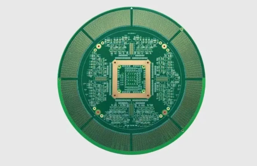 A circuit board made from Isola 370HR material.