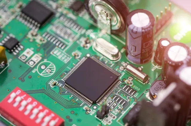 A collection of various electronic components used in PCB manufacturing.