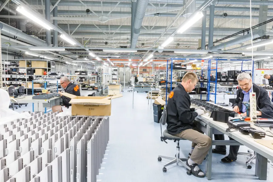 An overview of a PCB assembly factory.