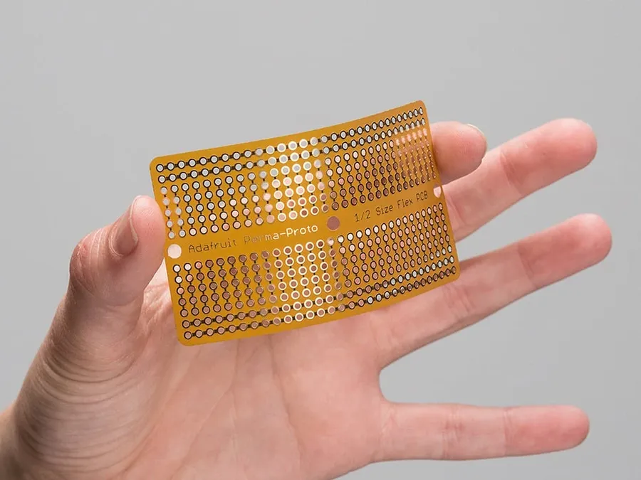 Several assembled flex PCB prototypes.