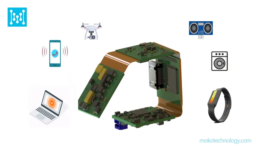 Various consumer electronic products such as smartphones and laptops that utilize PCBs.