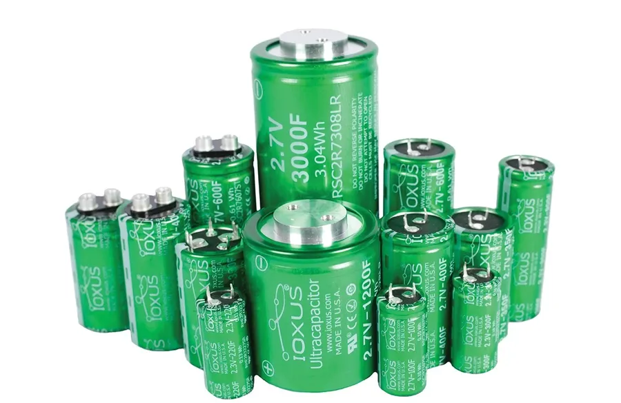 Image of various materials used in the construction of ultracapacitors.