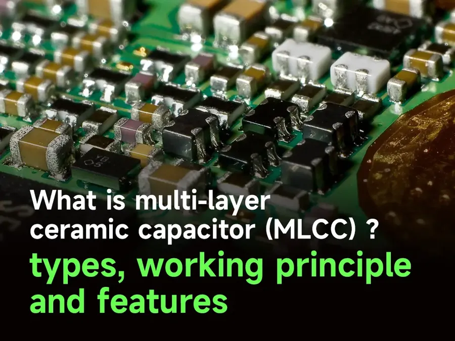 A section of a PCB with several MLCCs mounted on it.