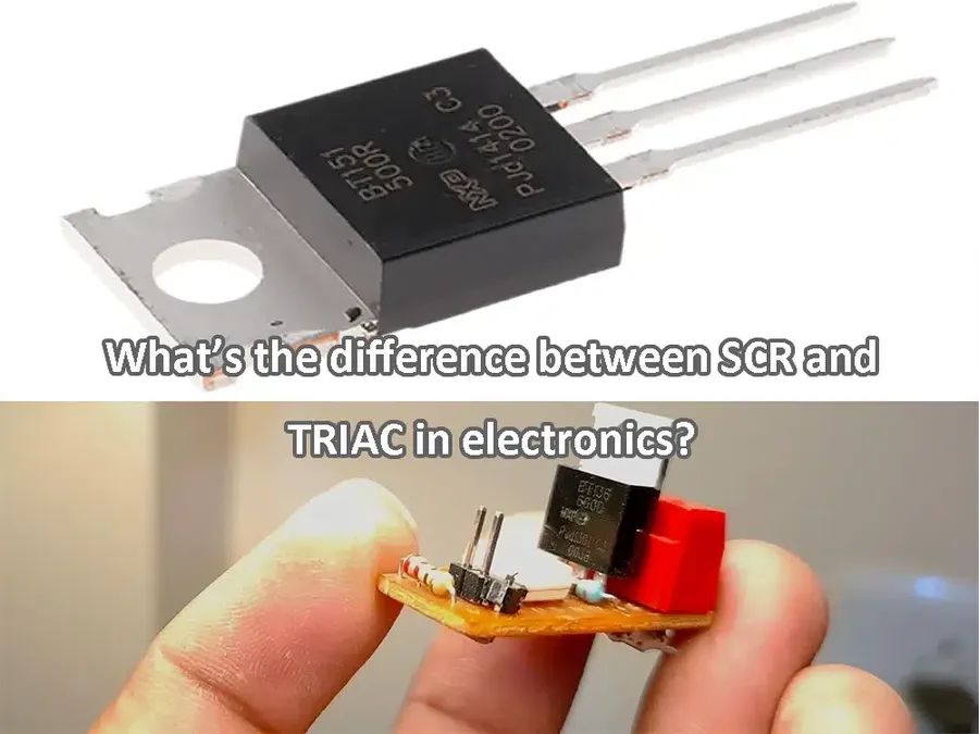 A side-by-side comparison of TRIAC and SCR components.