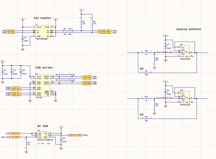 An example schematic diagram within Altium Designer.