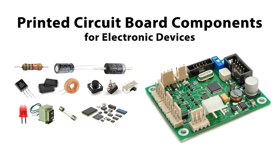 A circuit board with various components being placed on it.