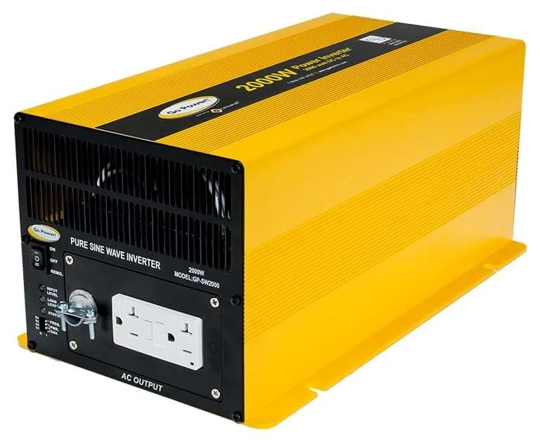 A pure sine wave inverter with output waveform.