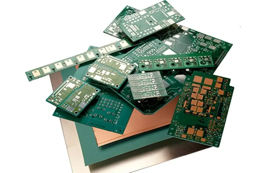 A PCB inside an assembled electronic device.