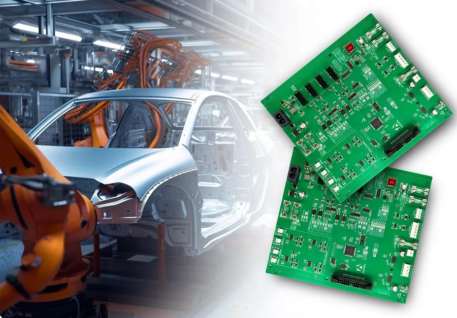 A PWB used in automotive electronics.