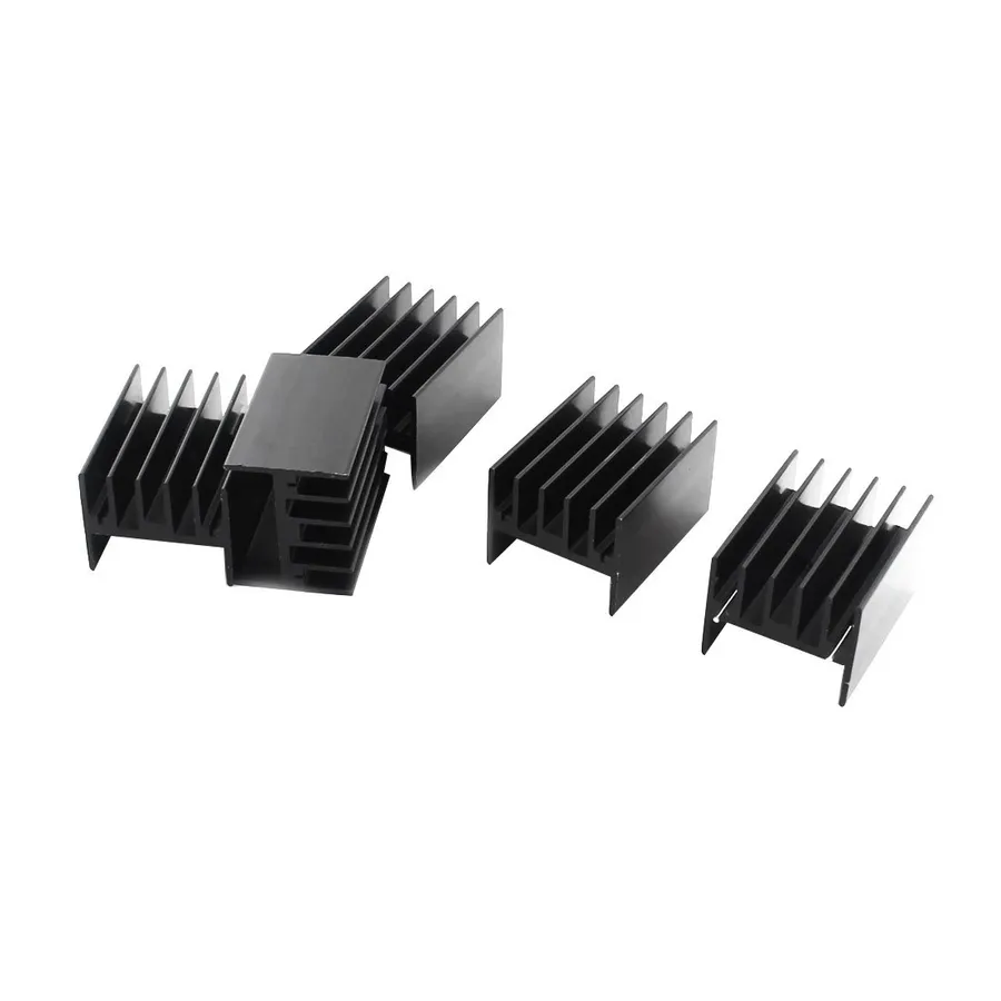 A 7805 voltage regulator mounted with a heatsink.