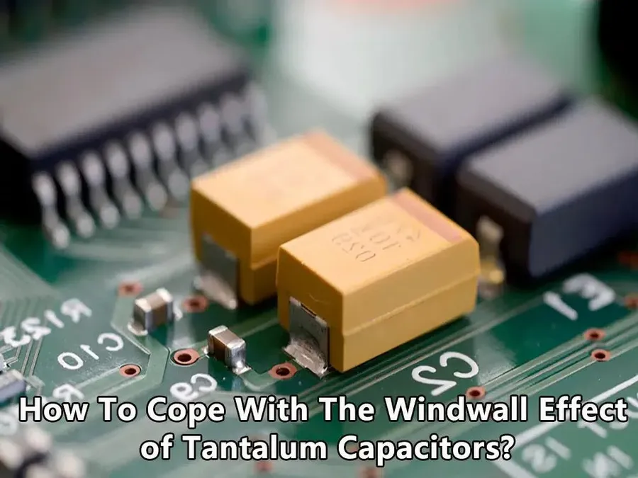 A circuit board showcasing tantalum capacitors being used.