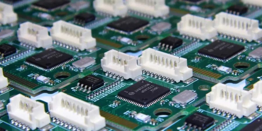Multiple PCB boards representing a small production batch.