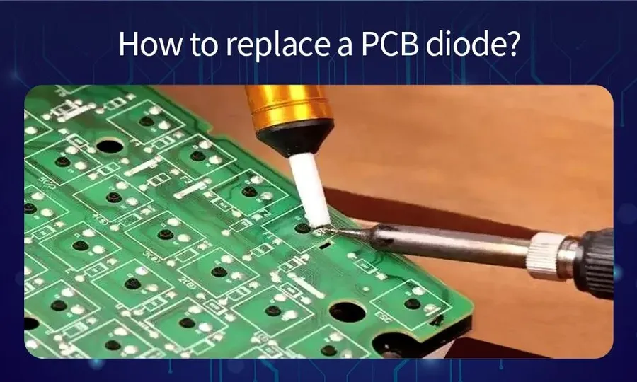 A circuit board with diodes used in various applications.