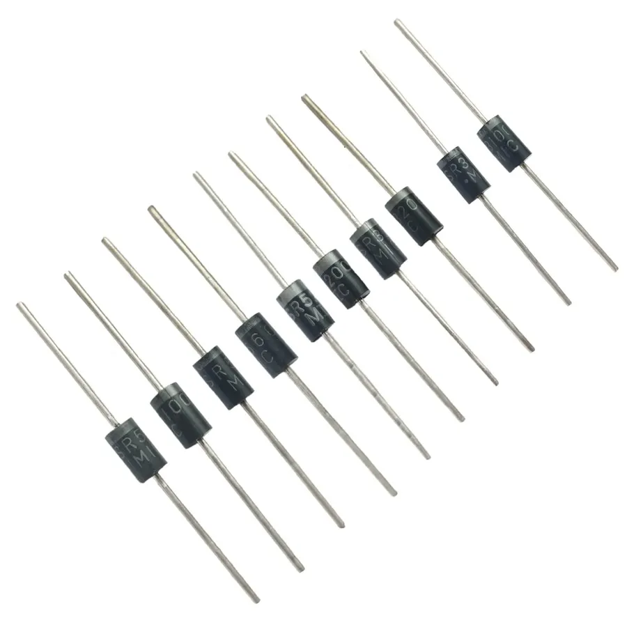 A collection of diodes in different package types.