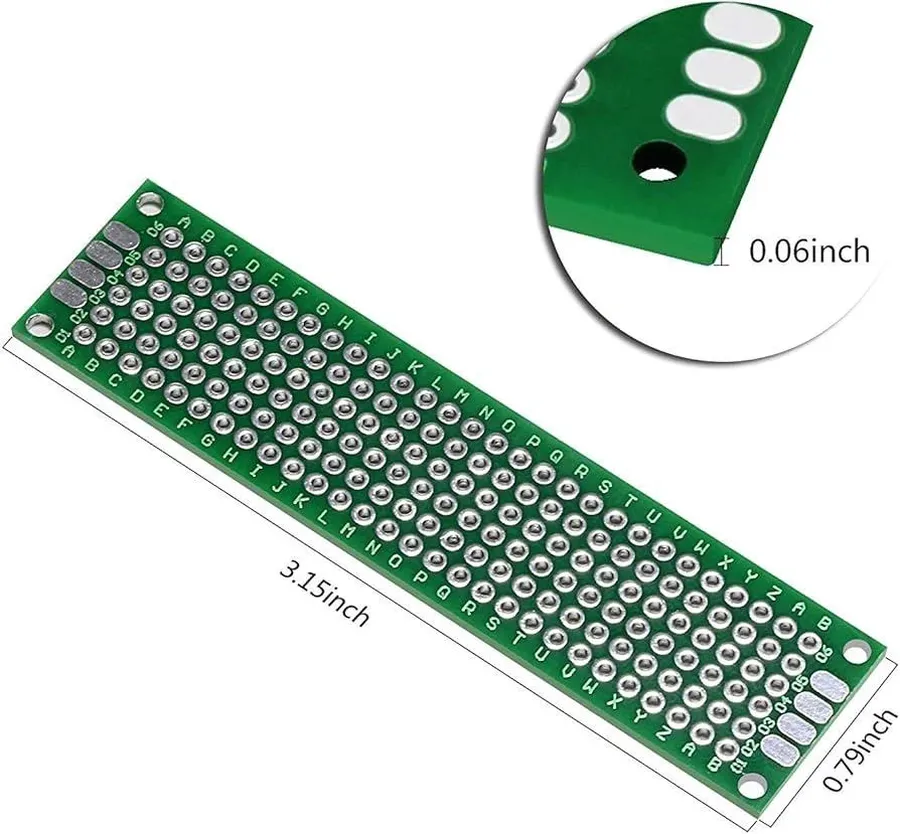 A double-sided wiring board with components on both sides.