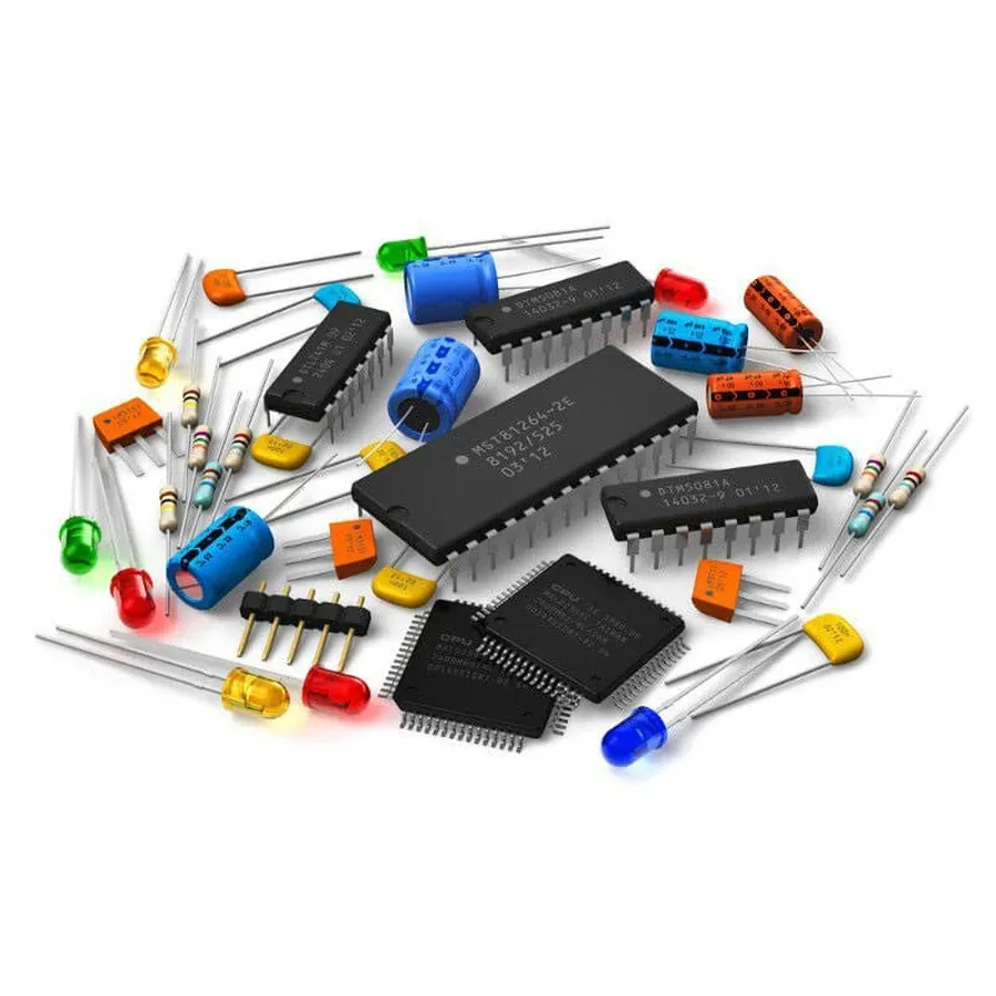 A computer screen displaying an online order for electronic components.
