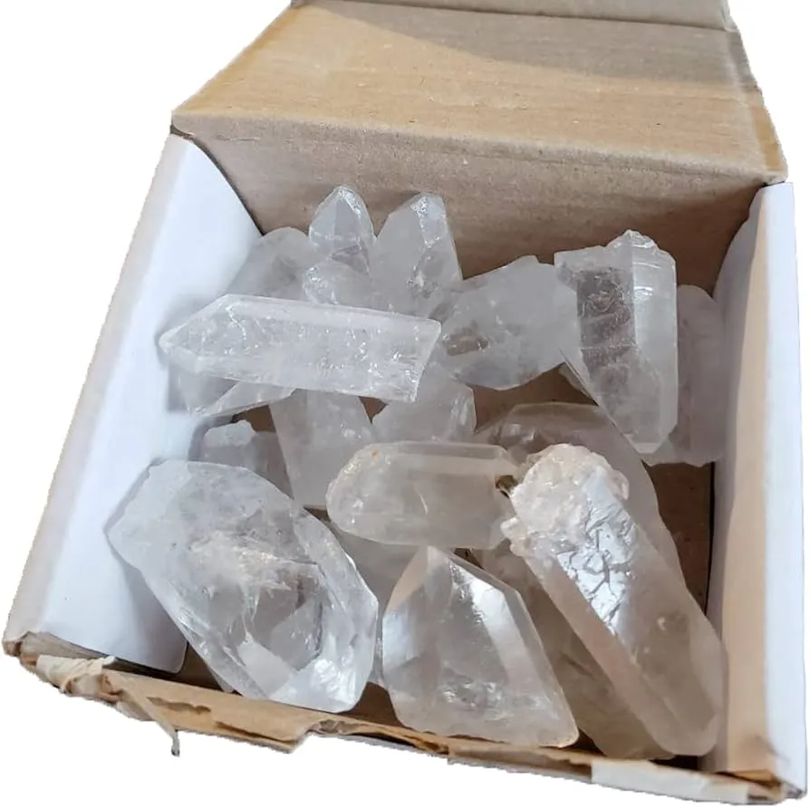 Various packages of quartz crystals.