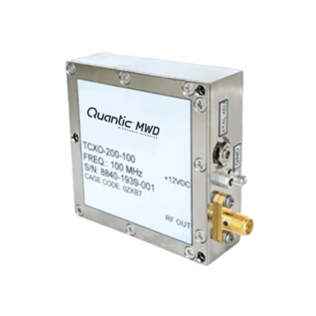 A temperature compensated crystal oscillator component.