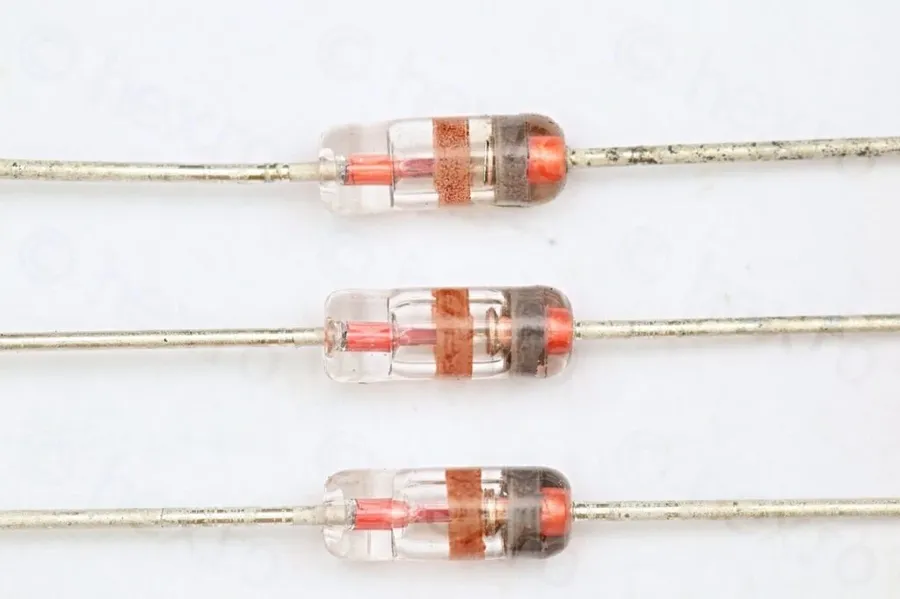 A multimeter measuring a germanium diode.