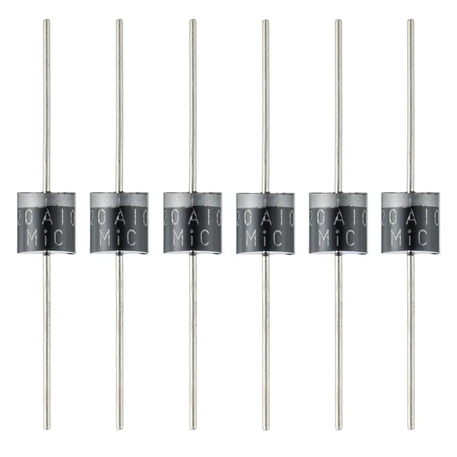 An image showing various types of rectifier diodes.