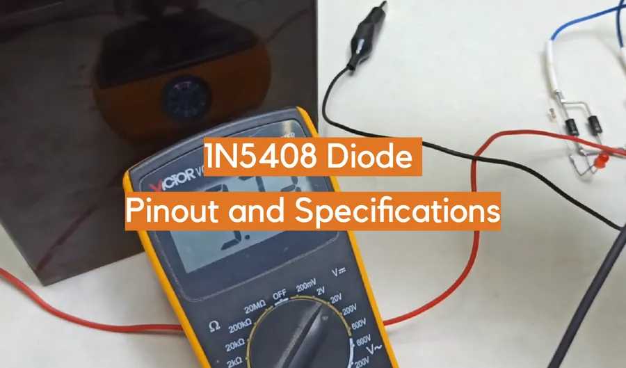 A diagram showing the pinout of a 1N5408 diode.