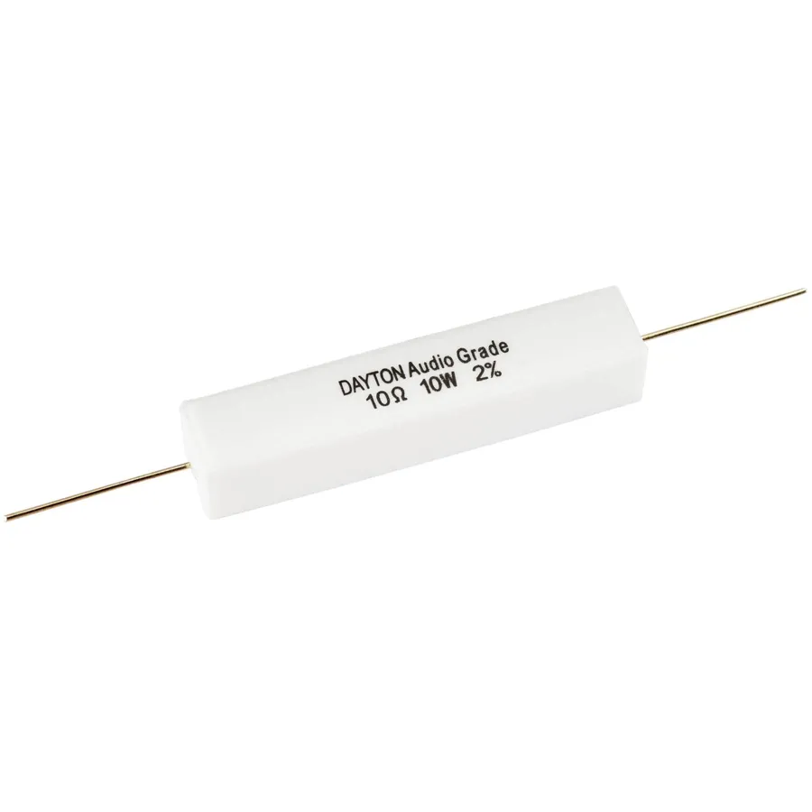 A 10 ohm resistor used within an audio circuit.
