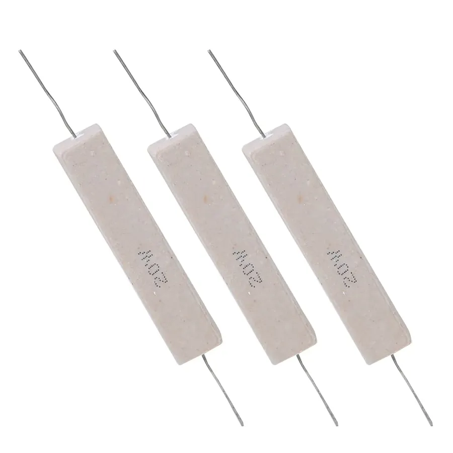 A 10 ohm resistor on a circuit board.