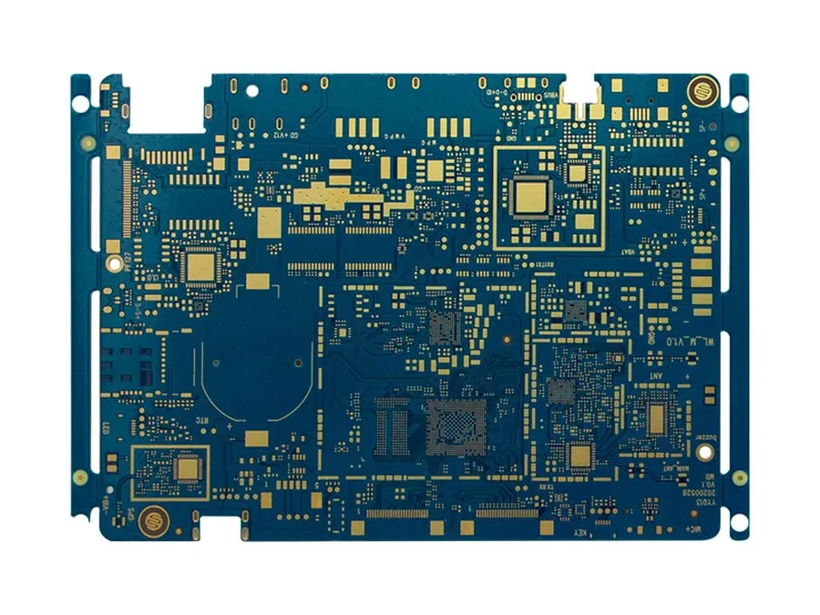 A PCB from a smartphone showing its intricate design.