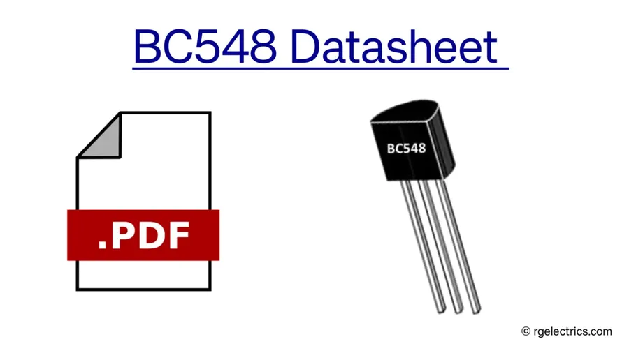 A page from a BC557 datasheet showing key specifications.