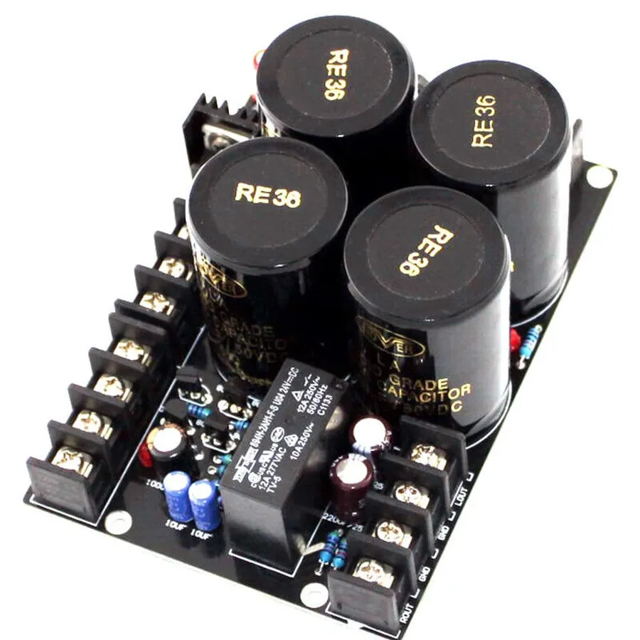 A circuit board with 10uF capacitors.