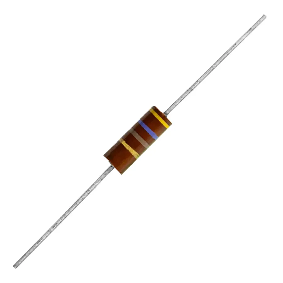 A circuit board with carbon composite resistors.