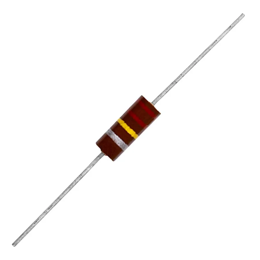 A selection of vintage carbon composite resistors, showcasing older styles.