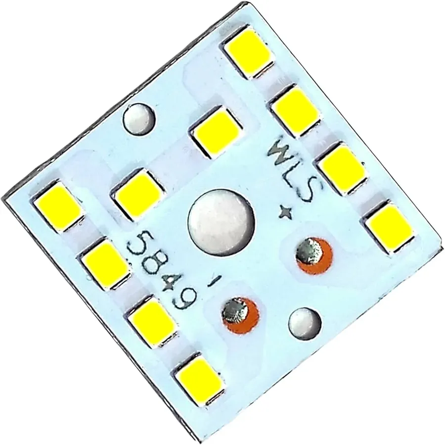 A metal core PCB used in LED lighting.