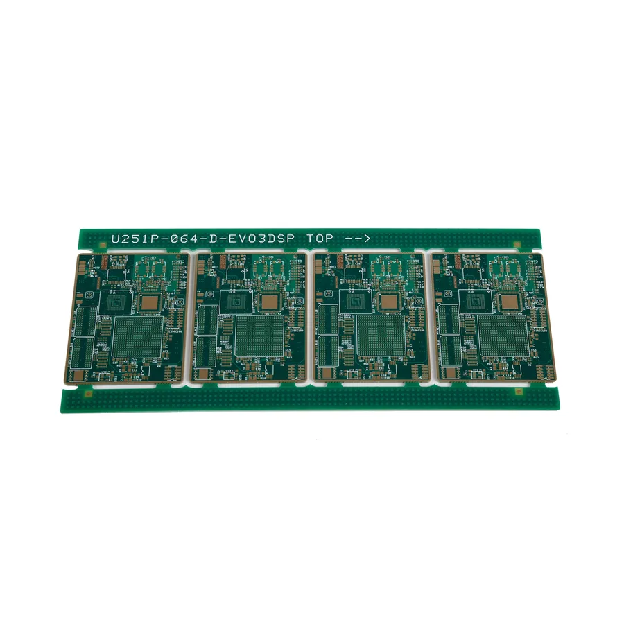 An example of a multilayer FR4 PCB with multiple copper layers.