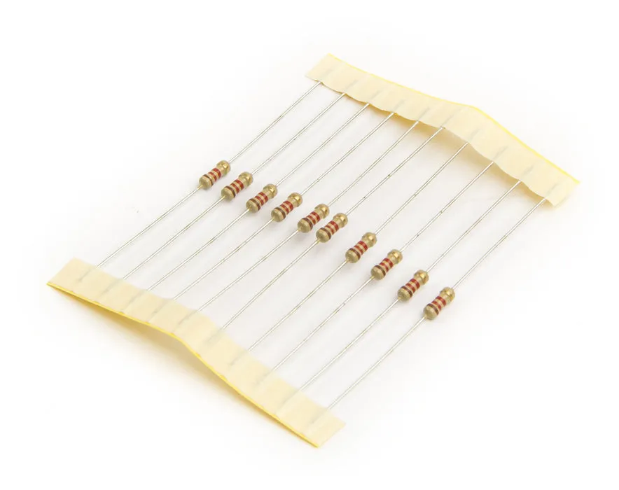 A display of resistors on an online marketplace website.