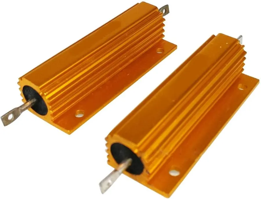 A 500 ohm resistor with its power rating label.