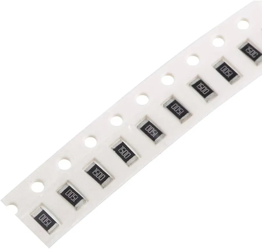 Surface Mount Resistors on a tape reel.