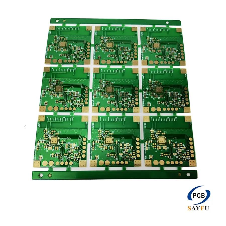 Electronic components soldered on a universal PCB board.