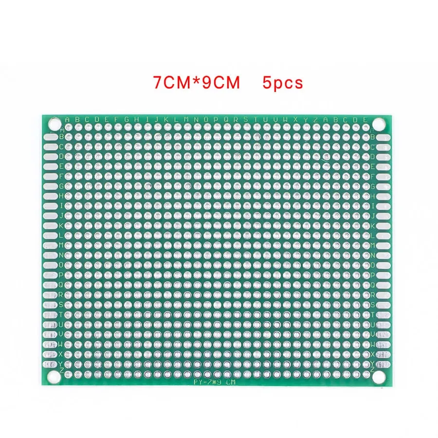 Several universal PCB boards of different sizes.